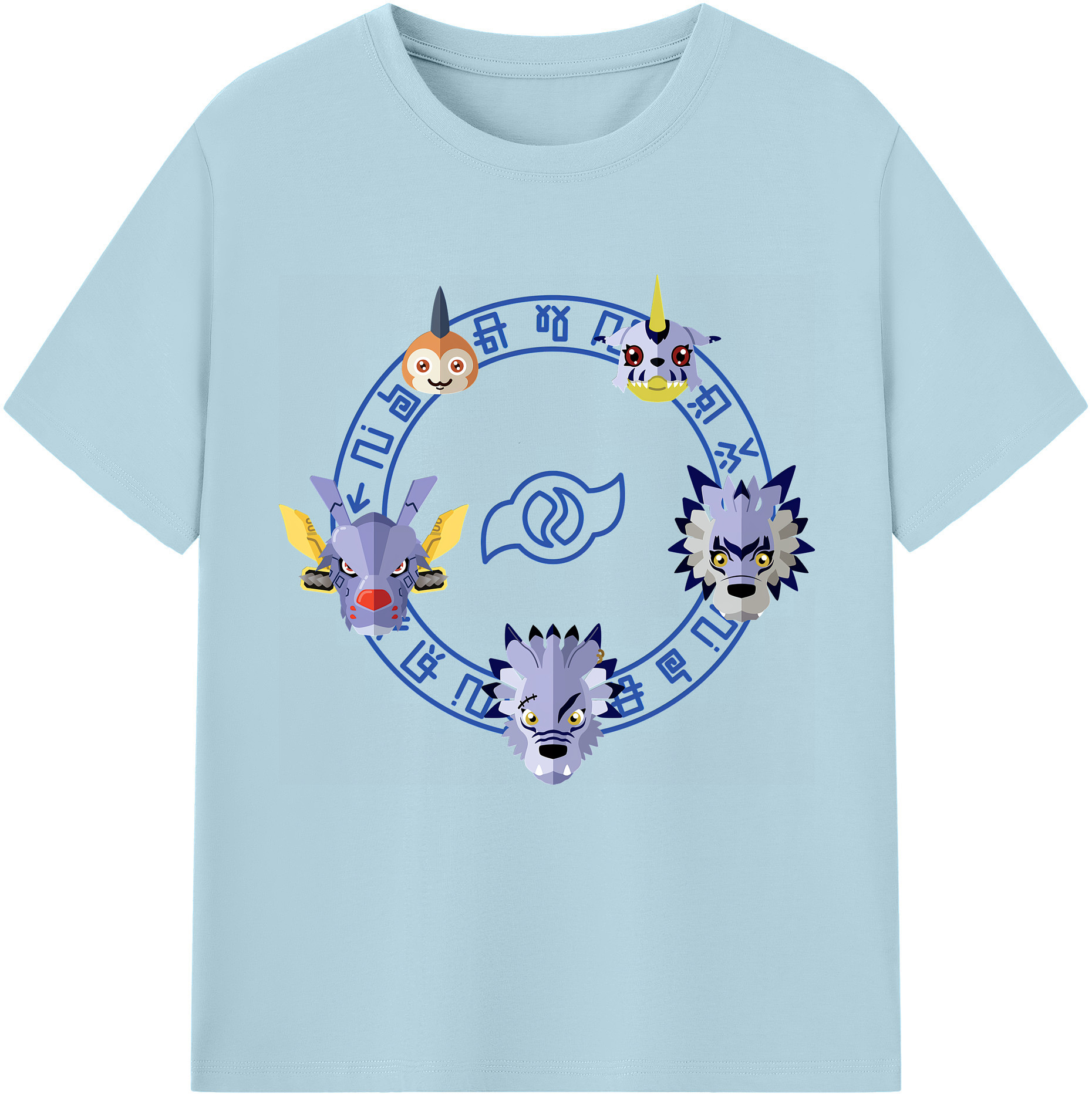 （画像用） Digimon デジタルモンスター/デジモン 綿100％半袖Tシャツ（フロントプリント）